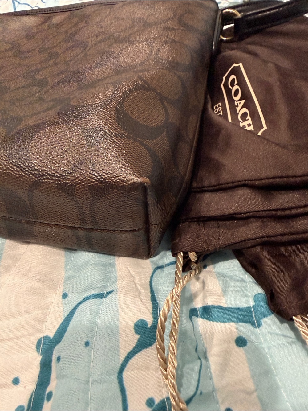 Coach Brown Signature Crossbody Messenger Bag - Picture 5 of 5